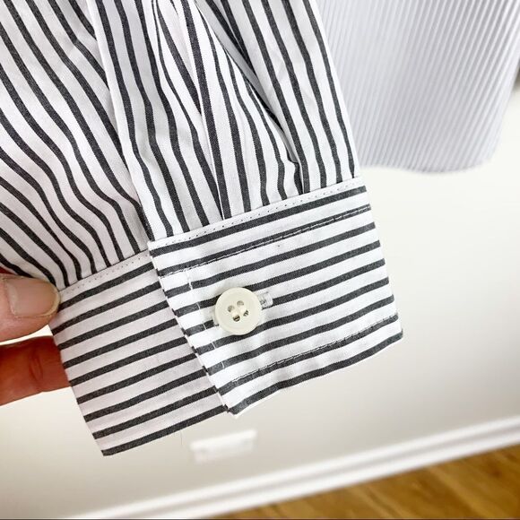 JCREW Long Sleeve Black/White Striped Cotton Pop-Over Tunic EUC - Picture 5 of 15